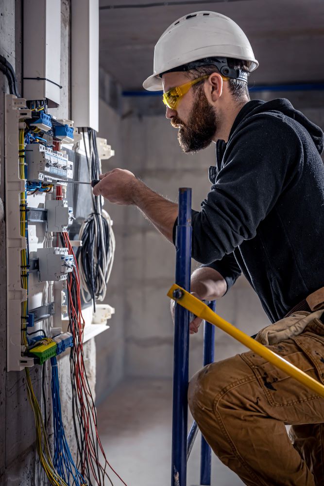 Blacktown electrician at work
